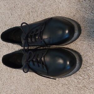 NEW! Black Leather Oxfords - Size 8